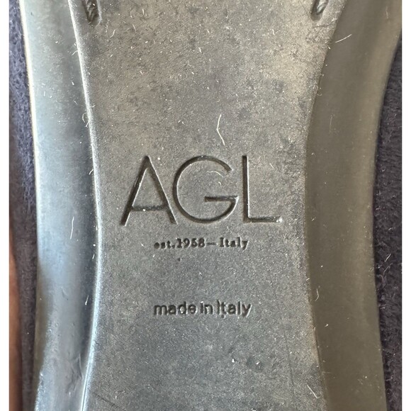 AGL Attilio Giusti Leombruni Navy Blue Suede Moc Loafers Women EU 41 US 10 Stud - Picture 10 of 13